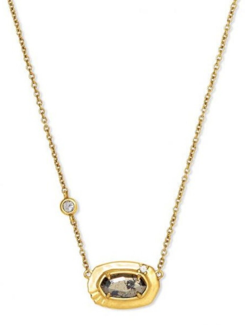 Kendra Scott Short Anna Necklace in Black Pyrite